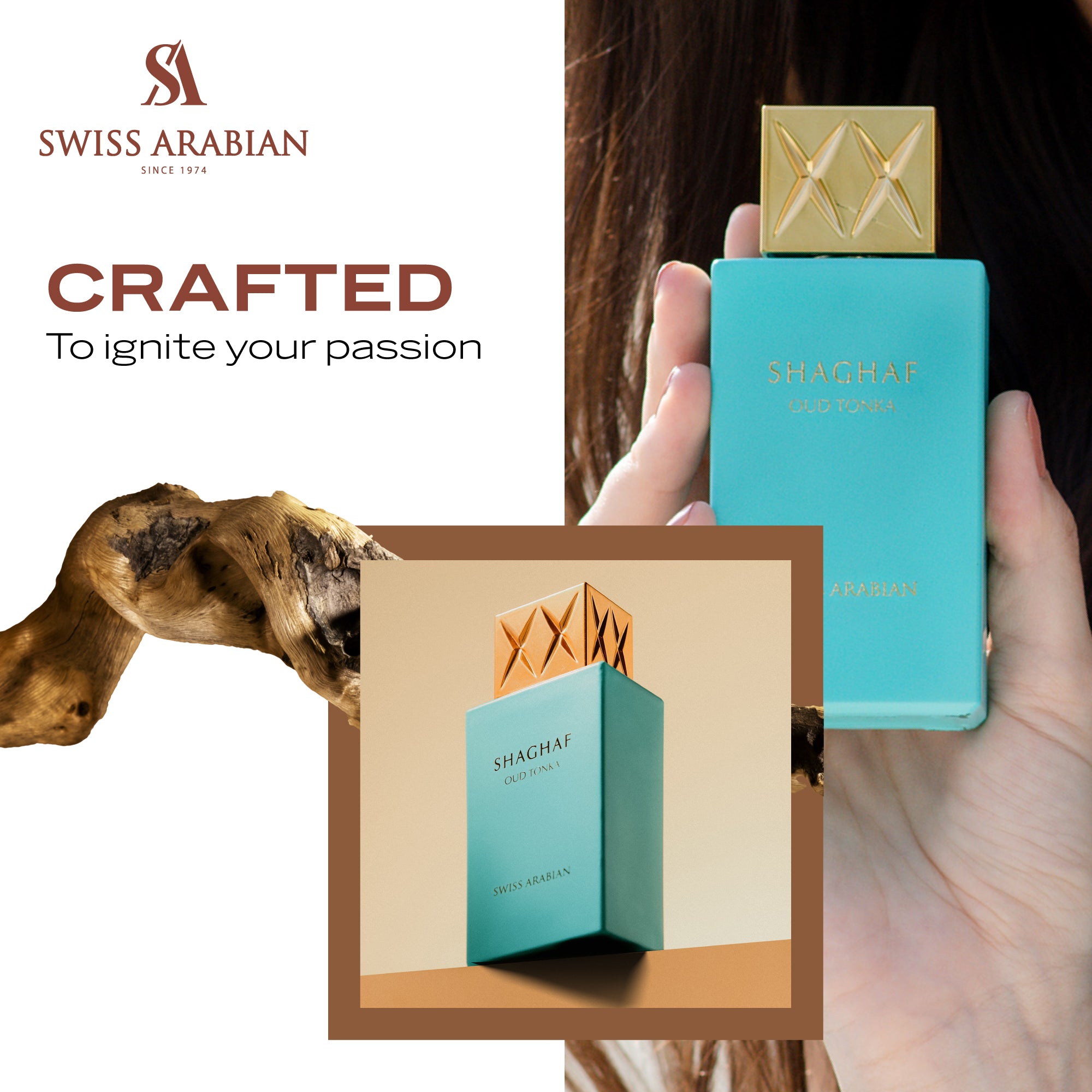 スイス・アラビアン・シャガフ ・ウード・トンカ 香水 عطر شغف عود
